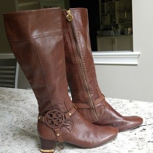 Tory burch brown riding boot